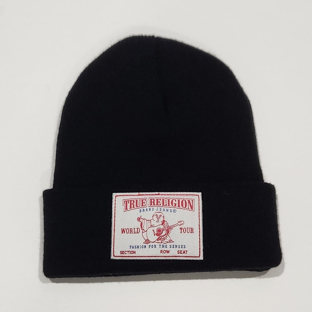 True Religion Logo Beanie Hat One Size